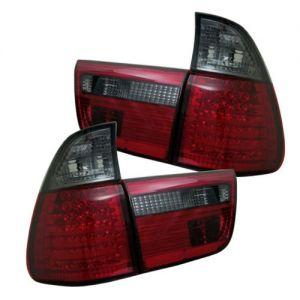 Задняя оптика диодная красная с темными вставками для BMW E53 X5 2000-2005